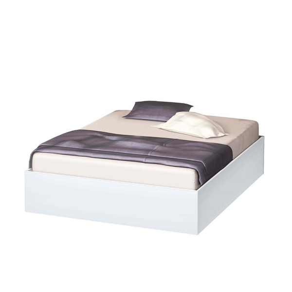 Κρεβάτι ξύλινο High, Λευκό, 140/200, Genomax-1219922183