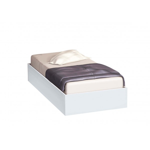 Κρεβάτι ξύλινο Caza, Λευκό, 82/190, Genomax-1210220160