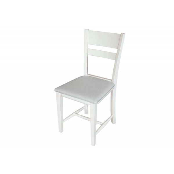 Καρέκλα Tomy με ύφασμα Λευκό, 42x47x88 εκ., Genomax-1210005428