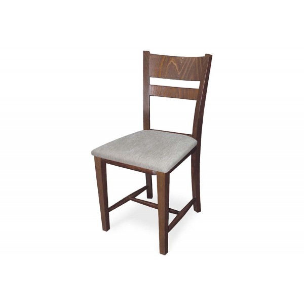 Καρέκλα Tomy με ύφασμα Καρυδί, 42x47x88 εκ., Genomax-1210002428