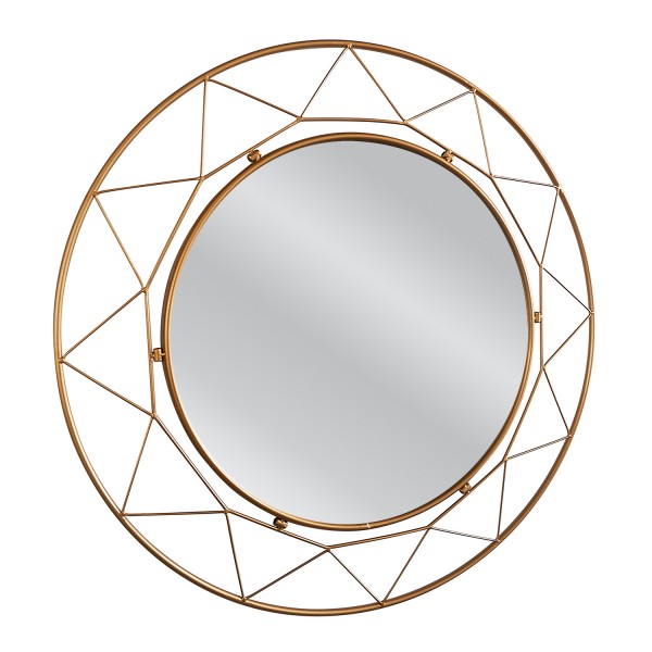 Καθρέπτης Τοίχου ArteLibre AERIN Χρυσό Μέταλλο/Γυαλί 80x4x80cm