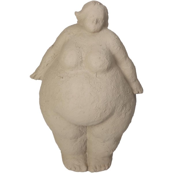Διακοσμητικό Μεγάλη Γυναίκα Μπεζ Polyresin 17x12x25.5cm