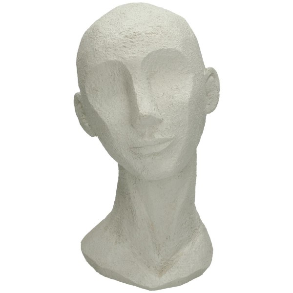Διακοσμητικό Κεφάλι Λευκό Polyresin 17.5x15.5x28.4cm