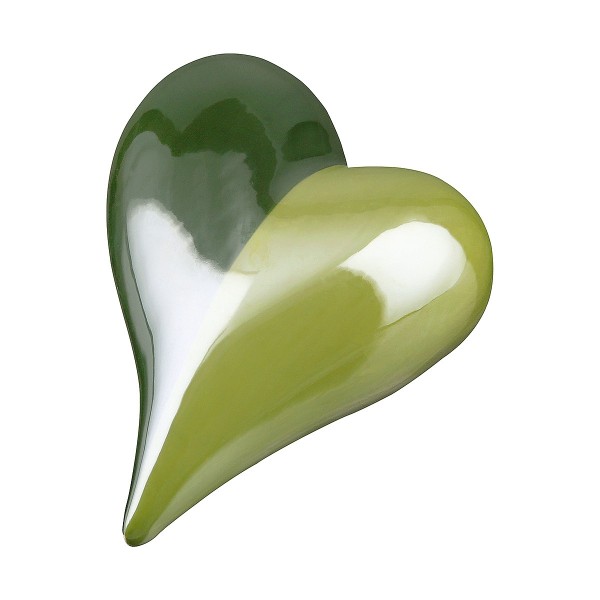 Διακοσμητικό ArteLibre Καρδιά Δίχρωμο Πράσινο Κεραμικό 2.5x7.5x9cm