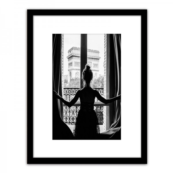 Πίνακας Σε Κορνίζα ArteLibre Πλαστικό 'Γυναίκα Σε Παράθυρο' 35x45x1.8cm