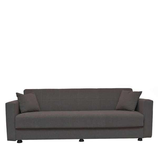Καναπές Κρεβάτι ArteLibre AMETHYST Τριθέσιος Σκούρο Γκρι 214x78x78cm