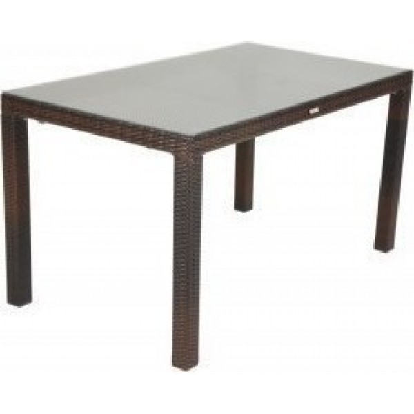 Τραπέζι "VIENNA" αλουμινίου-wicker σε χρώμα cappuccino 160x90x74