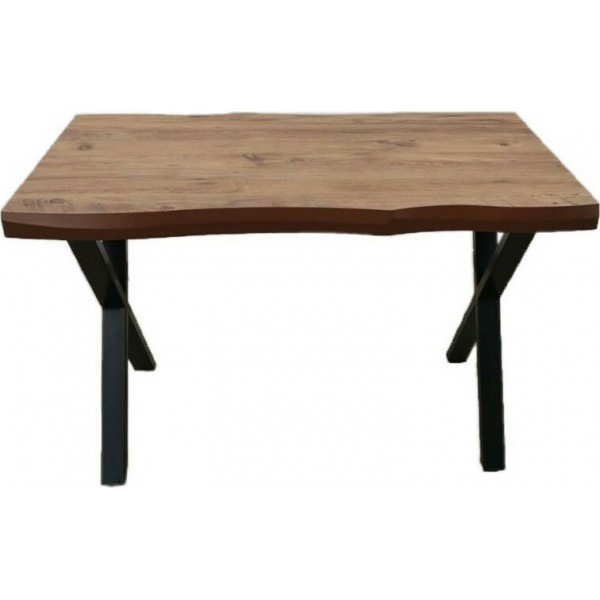 Τραπέζι "TEXAS" από mdf/μέταλλο σε χρώμα ακακίας 120x70x75