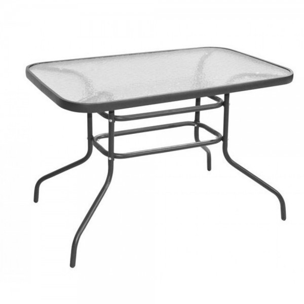 Τραπέζι "CARLOS" μεταλλικό σε ανθρακί χρώμα 150x90x70