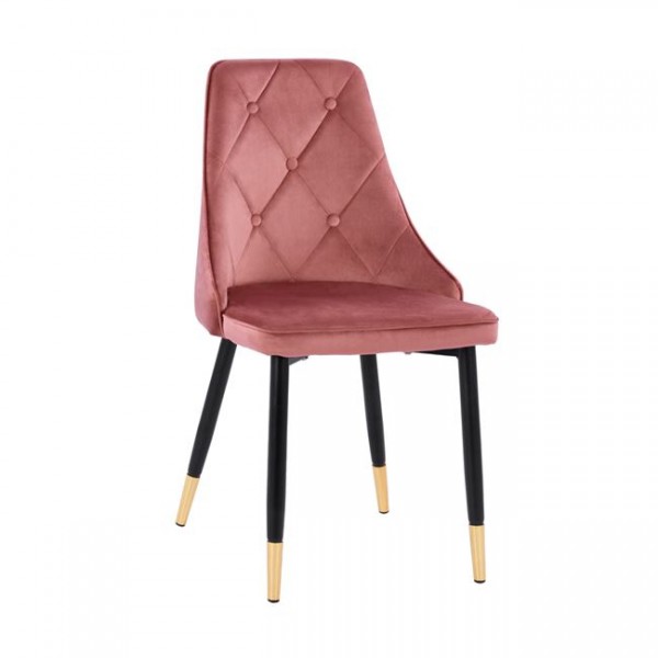 Καρέκλα "LOUVRE" από ύφασμα σε χρώμα σάπιο μήλο 48x56x84