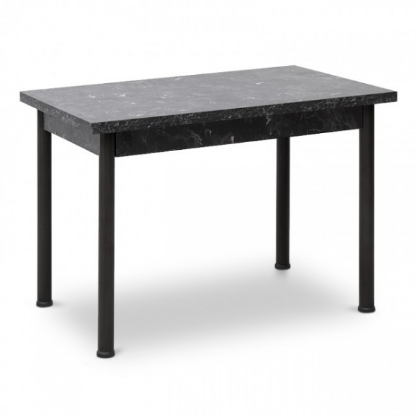 Τραπέζι "ROLLING" ορθογώνιο ανοιγόμενο από mdf/μέταλλο σε χρώμα μαύρο 110x70x75