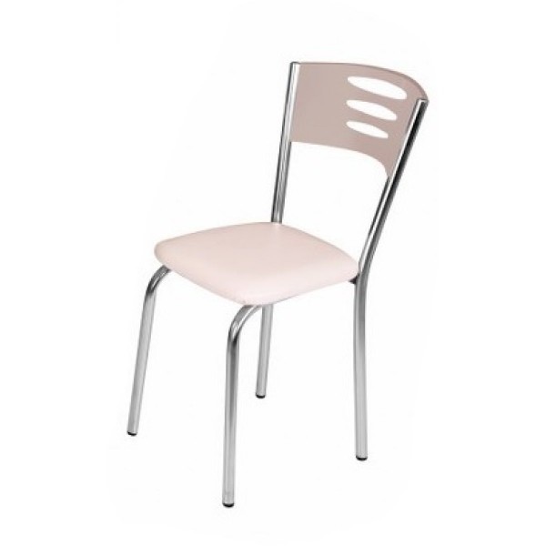 Καρέκλα "RONY" από μέταλλο/mdf σε χρώμα σονόμα 39x39x88
