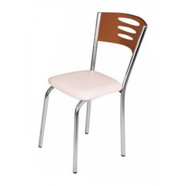 Καρέκλα "RONY" από μέταλλο/mdf σε χρώμα καρυδί 39x39x88