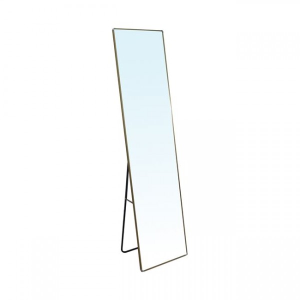 Καθρέφτης δαπέδου "LEONOR" μεταλλικός σε χρώμα χρυσό 40x150