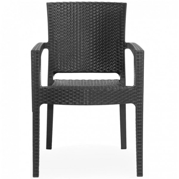 Πολυθρόνα "ZEUS" από PP σε χρώμα μαύρο 60x60x88