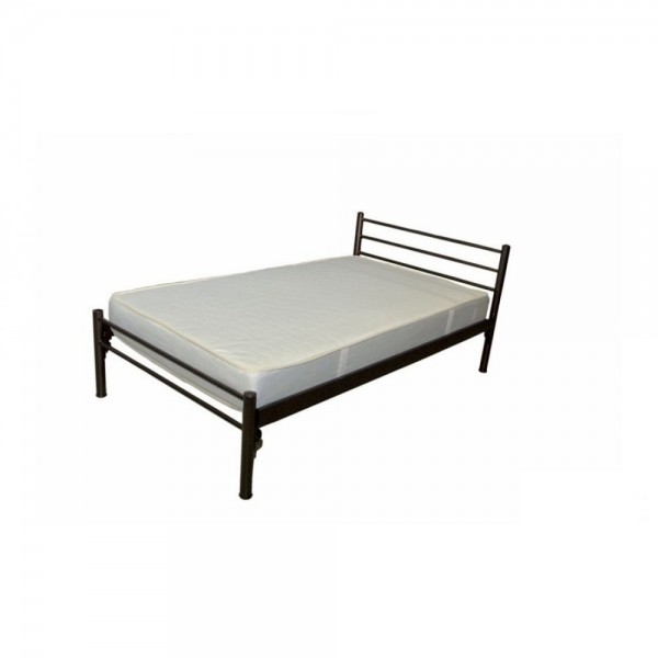 Κρεβάτι ημίδιπλο μεταλλικό σε χρώμα μαύρο 110x190