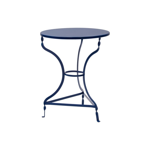 Τραπέζι "ΚΙΜΩΛΟΣ" από μέταλλο σε μπλε χρώμα Φ58x72