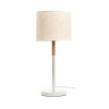 InLight Επιτραπέζιο φωτιστικό από λευκό μέταλλο και υφασμάτινο καπέλο 1XE27 D:58cm (3453-WH)