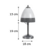 InLight Επιτραπέζιο φωτιστικό από νίκελ ματ μέταλλο και λευκό γυαλί 1XE14 D:34cm (3432-Λευκό)