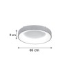 InLight Πλαφονιέρα οροφής LED 48W 4000K από καφέ μέταλλο και ακρυλικό D:46cm (42178-Β)