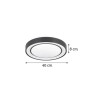 InLight Πλαφονιέρα οροφής LED 27W 3000K από μαύρο μέταλλο και ακρυλικό D:40cm (42179-Β)