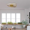 InLight Πλαφονιέρα οροφής LED 36W 3CCT από αλουμίνιο σε χρυσαφί απόχρωση D:55cm (42028-GL)