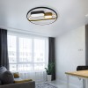 InLight Πλαφονιέρα οροφής LED 55W 3CCT σε μαύρη και χρυσαφί απόχρωση D:50cm (6044)