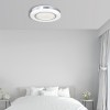 InLight Πλαφονιέρα οροφής LED 54W 3CCT (by tuya) από λευκό και ασημί ακρυλικό D:40cm (42016-B)