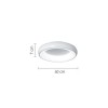 InLight Πλαφονιέρα οροφής LED 54W 3CCT (by tuya) από λευκό ακρυλικό D:40cm (42020-B-White)