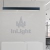 InLight Κρεμαστό φωτιστικό LED 40W 3000K από αλουμίνιο σε μαύρη απόχρωση D:120cm (6042-120-BL)