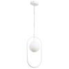 InLight Κρεμαστό φωτιστικό σε λευκή απόχρωση και λευκή οπαλίνα 1XG9 D:40cm (4050-WH)
