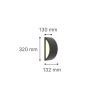 it-Lighting Clear 1xΕ27 Outdoor Up-Down Wall Lamp Anthracite D32cmx13cm (80202744)