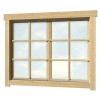 Ξύλινο παράθυρο δίφυλλο 28mm - 129 x 88,2εκ.