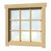 Ξύλινο παράθυρο μονόφυλλο 40mm - 88,2 x 88,2εκ.