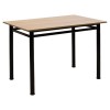 Τραπέζι Dexter pakoworld δρυς-πόδι μαύρο gloss 100x60x77εκ-1τμχ