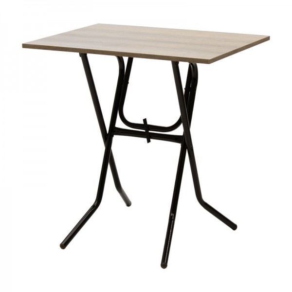 Τραπέζι Liam pakoworld πτυσσόμενο σταχτί-πόδι μαύρο gloss 70x50x75εκ-1τμχ
