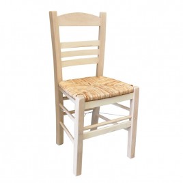 ΣΙΦΝΟΣ Καρέκλα Οξιά Άβαφη με Ψάθα Αβίδωτη-Ρ969,0-Ξύλο/Ψάθα-1τμχ- 41x45x88cm