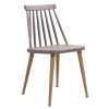 LAVIDA Καρέκλα Τραπεζαρίας Κουζίνας, Μέταλλο Βαφή Φυσικό PP Sand Beige-ΕΜ139,9-Μέταλλο/PP - ABS - Polywood-4τμχ- 43x48x77cm