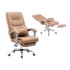 BF9650 Relax Πολυθρόνα Γραφείου Διευθυντή, με Υποπόδιο, Βάση Χρώμιο, PU Μπεζ-ΕΟ579,2-PU - PVC - Bonded Leather-1τμχ- 65x78x112/120cm
