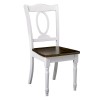 NAPOLEON Καρέκλα Tραπεζαρίας Ξύλο Άσπρο, Καρυδί-Ε7072,5-Ξύλο-2τμχ- 44x55x96cm