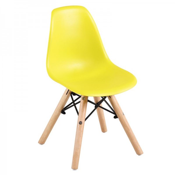 ART Wood Kid Καρέκλα Ξύλο - PP Κίτρινο-ΕΜ123,ΚY-Ξύλο/PP - PC - ABS-4τμχ- 32x34x57cm