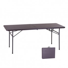 BLOW Τραπέζι Συνεδρίου - Catering Πτυσσόμενο (Βαλίτσα), HDPE Καρυδί-ΕΟ179,2-Μέταλλο/PP - ABS - Polywood-1τμχ- 180x74x74cm