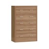 CALIBER Συρταριέρα με 5 Συρτάρια - Απόχρωση Sonoma Oak-Ε7389-Paper-1τμχ- 80x39x120cm