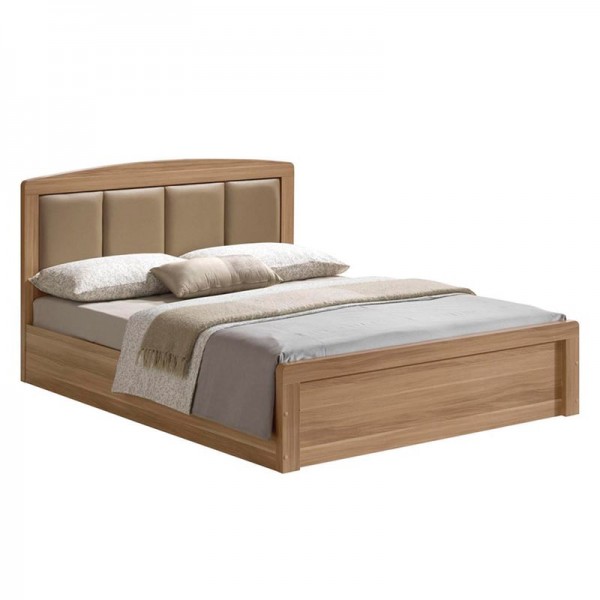 CALIBER Κρεβάτι Διπλό, για Στρώμα 160x200cm, Απόχρωση Sonoma Oak-Ε7386-Paper-1τμχ- 168x210x100cm
