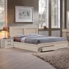 LIFE Κρεβάτι Διπλό, 2 Συρτάρια, για Στρώμα 140x190 cm, Απόχρωση Sonoma-ΕΜ3636,2-Paper-1τμχ- 149x196x93cm