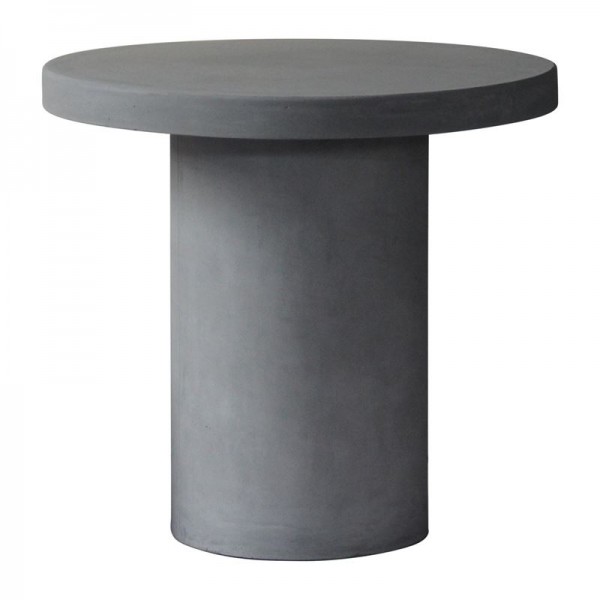 CONCRETE Cylinder τραπέζι Cement Grey-Ε6207-Artificial Cement (Recyclable)-1τμχ- Φ80cm H.75cm