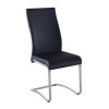 BENSON Καρέκλα Μέταλλο Χρώμιο, PVC Μαύρο-ΕΜ931,3-Μέταλλο/PVC - PU-4τμχ- 46x52x97cm