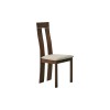 PELLA Καρέκλα Τραπεζαρίας Σαλονιού - Κουζίνας Οξιά Καρυδί Burn Beech, Ύφασμα Μπεζ-Ε789,1-Ξύλο/Ύφασμα-2τμχ- 45x50x103cm