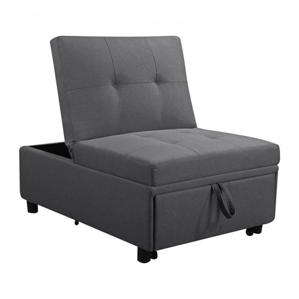 IMOLA Καρέκλα - Κρεβάτι Σαλονιού - Καθιστικού, Ύφασμα Σκούρο Γκρι-Ε9921,01-Ύφασμα-1τμχ- 75x106x90 / Κρεβάτι75x172x44cm