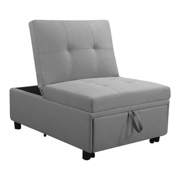 IMOLA Καρέκλα - Κρεβάτι Σαλονιού - Καθιστικού, Ύφασμα Ανοιχτό Γκρι-Ε9921,02-Ύφασμα-1τμχ- 75x106x90 / Κρεβάτι75x172x44cm